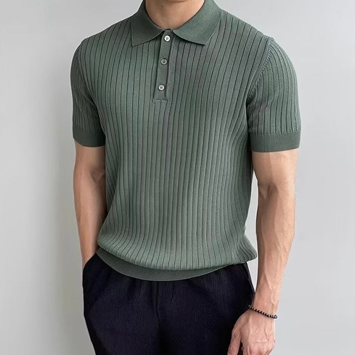 Visconti Knitted Polo Shirt - Nero