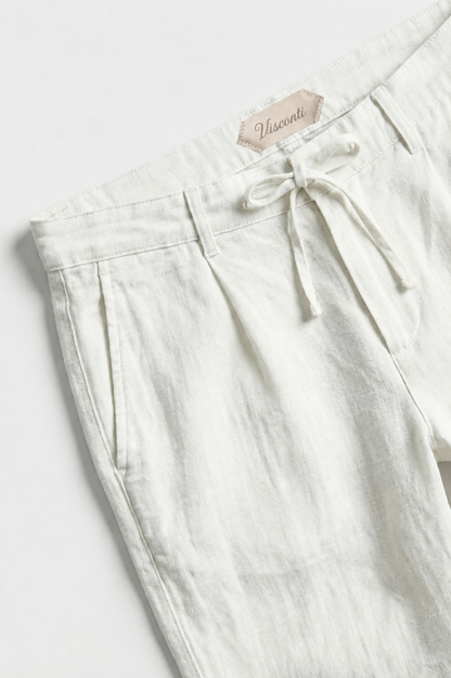 Visconti Linen Trousers - Nero