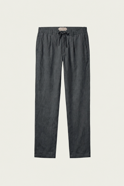 Visconti Linen Trousers - Blu