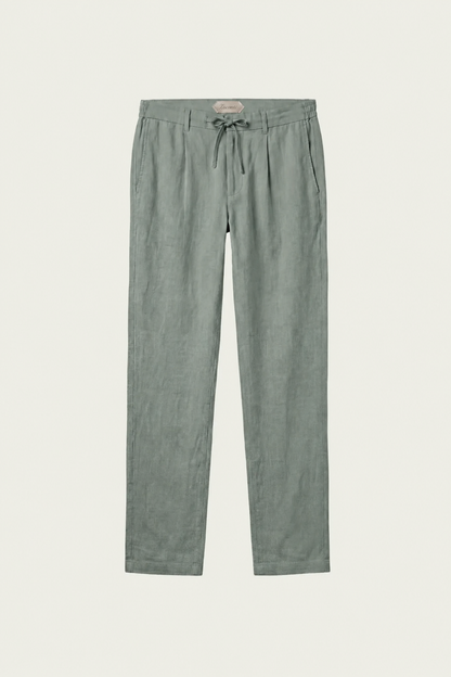 Visconti Linen Trousers - Blu