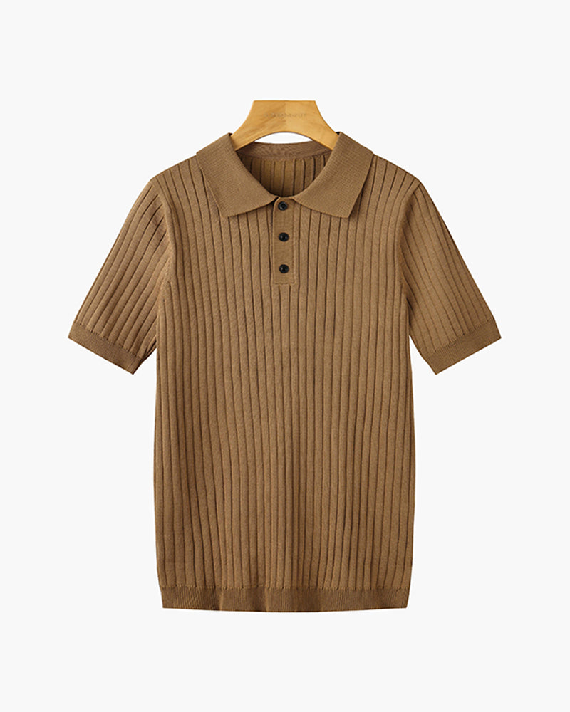 Visconti Knitted Polo Shirt - Nero