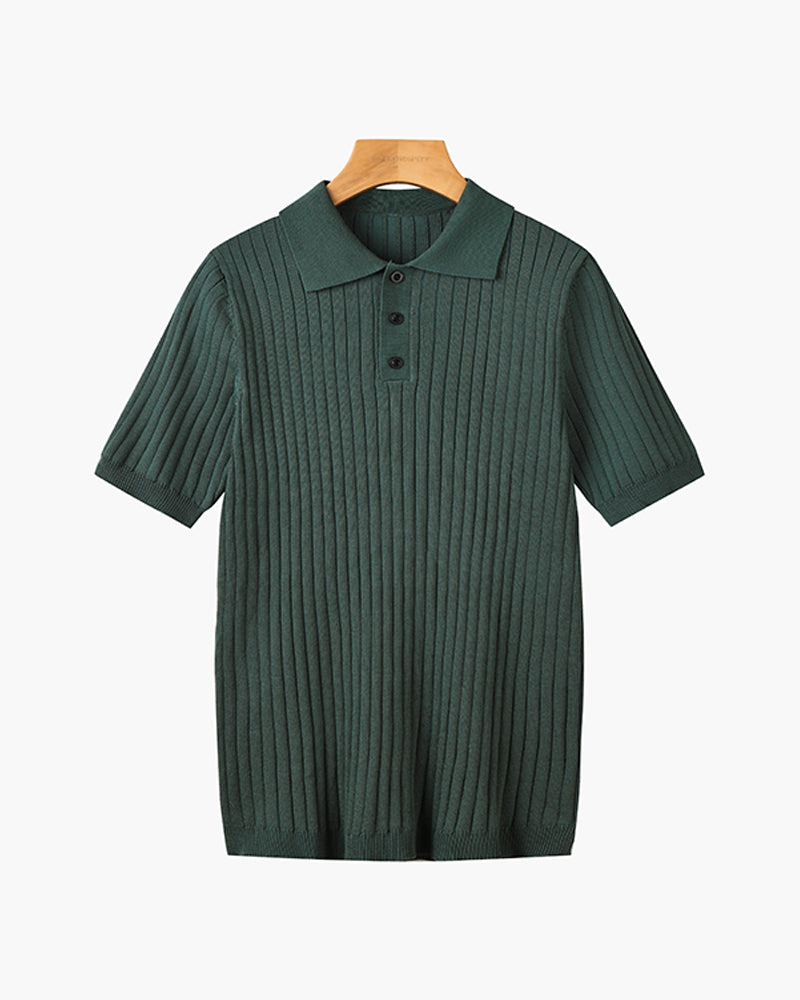 Visconti Knitted Polo Shirt - Nero