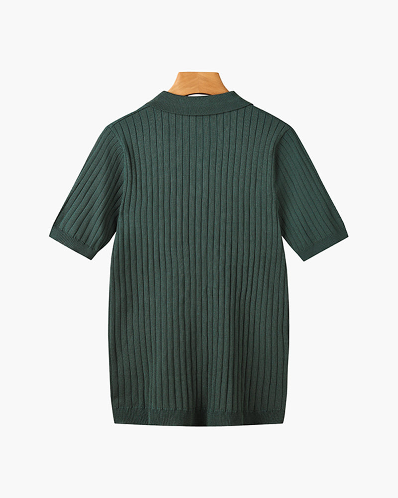Visconti Knitted Polo Shirt - Nero