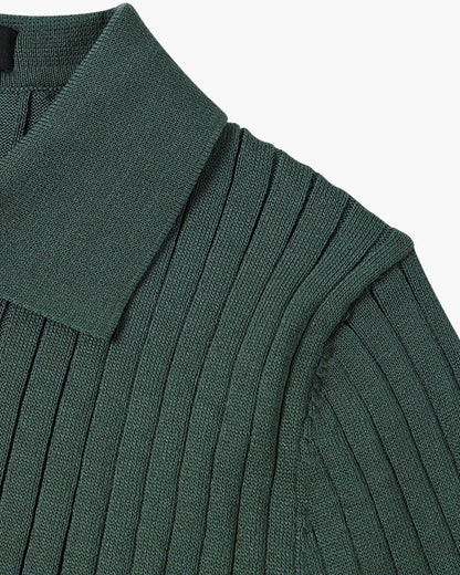 Visconti Knitted Polo Shirt - Marrone