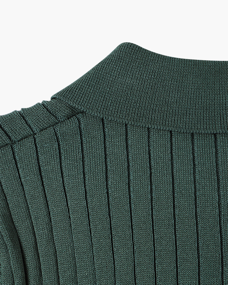 Visconti Knitted Polo Shirt - Marrone