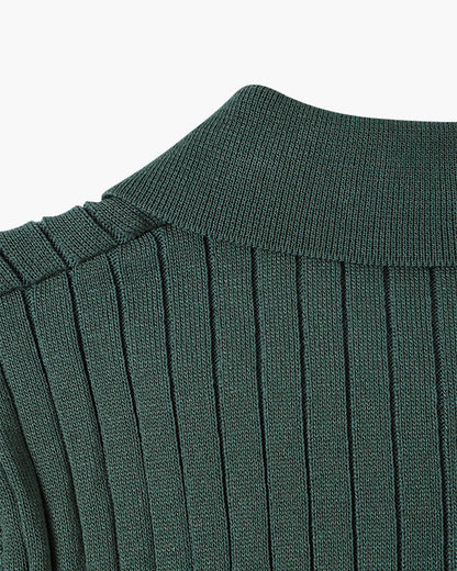 Visconti Knitted Polo Shirt - Marrone
