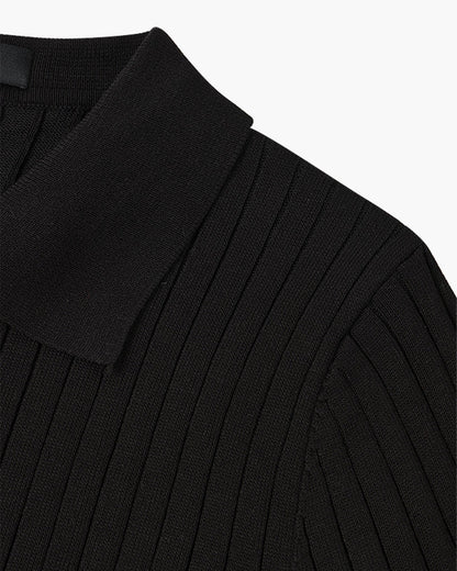 Visconti Knitted Polo Shirt - Marrone