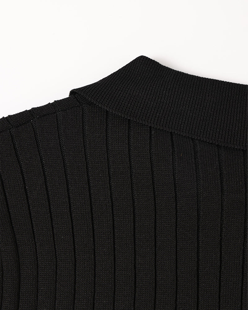 Visconti Knitted Polo Shirt - Marrone