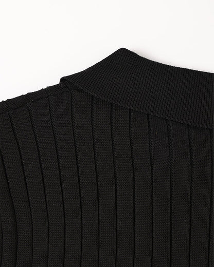 Visconti Knitted Polo Shirt - Marrone